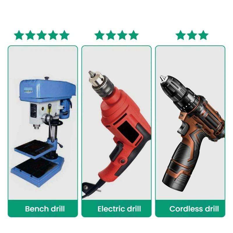 6-in-1 Step Drill Bit Set 4-12/4-20/4-32mm Unibit 3/6/8mm Hole Saws for Metal Wood Plastic(White)