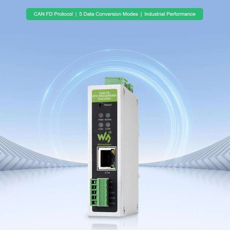 WAVESHARE CAN FD Protocol Converter Bidirectional Data Communication, Supports 5 Data Conversion Mod