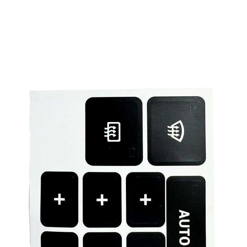 For Audi A6 C5 5sets Car Air Conditioner Panel Repair Stickers(Black)