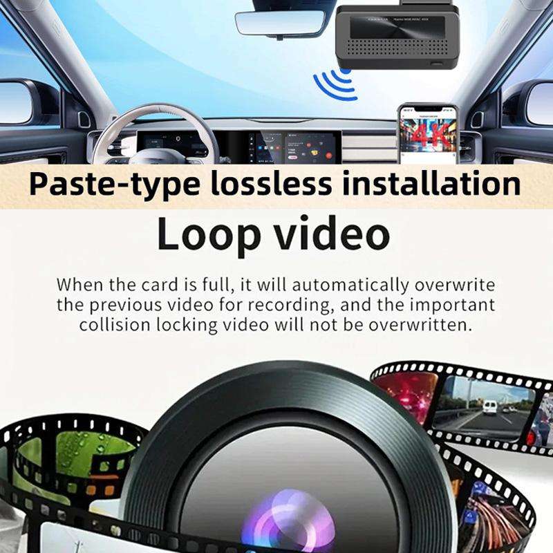 M68 1080P HD Night Vision Screenless Dash Camera 24-Hour Parking Monitoring Recorder, Spec: Front +