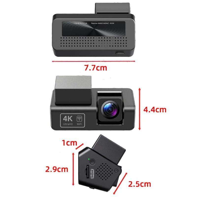 M68 1080P HD Night Vision Screenless Dash Camera 24-Hour Parking Monitoring Recorder, Spec: Front +