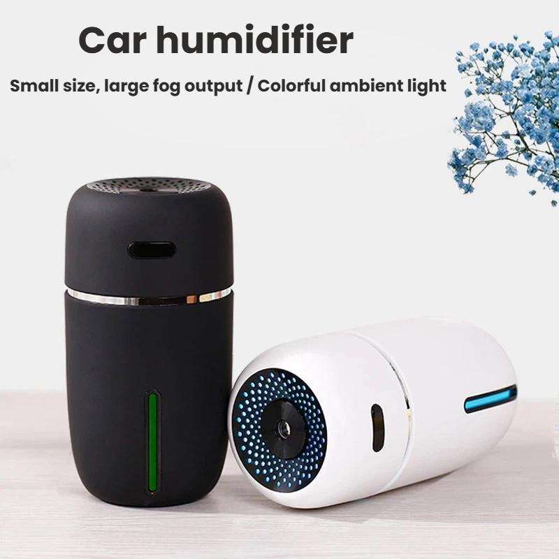 Mini USB Humidifier With Night Light Car Portable Home Office Large Fog Humidifier(Black)