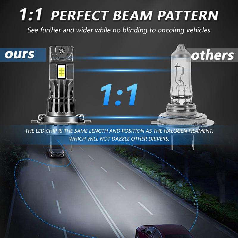 Z08 H11 2pcs/Pack 6500K Focused Beam Plug-And-Play Car Headlight With Fan