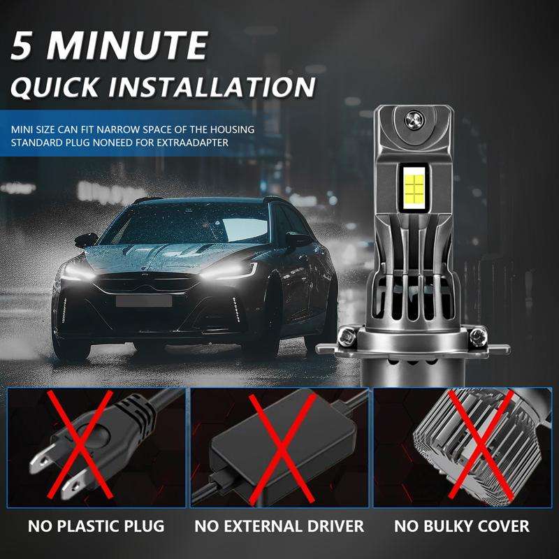 Z08 H11 2pcs/Pack 6500K Focused Beam Plug-And-Play Car Headlight With Fan