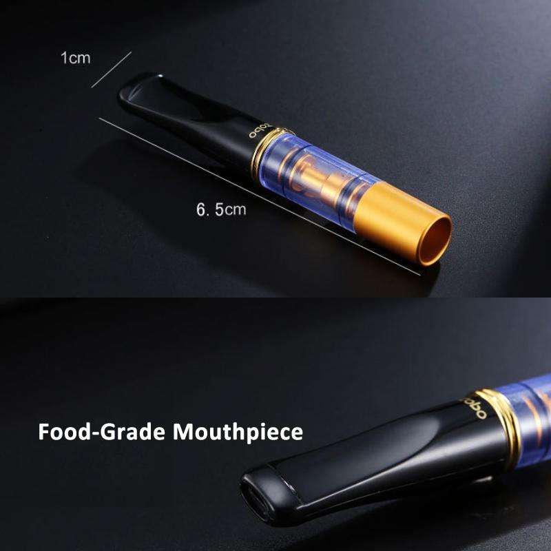 ZOBO Double Filter Cigarette Holder Reusable & Washable 7.6mm Wide Cigarette Filter(Black)
