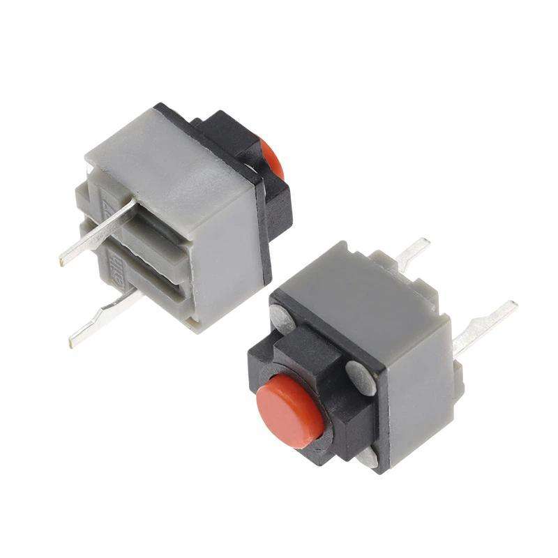 10pcs Silent Tactile Switch 2-Pin Button For Mouse, Size: 6 x 6 x 7.3mm