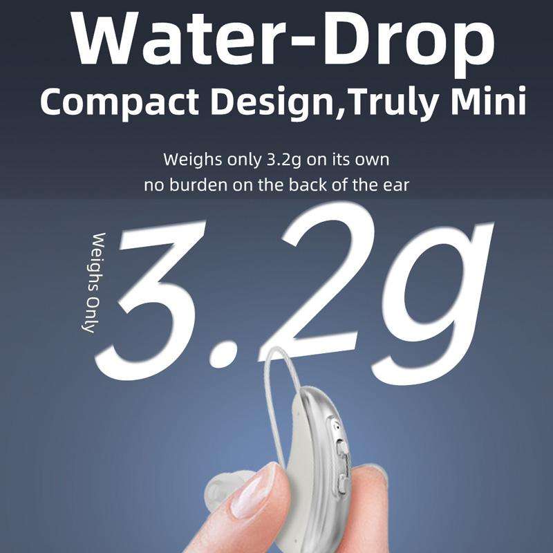 16-Channel Open Fit Behind-The-Ear Hearing Aids Dual Devices With Magnetic Digital Display Charging