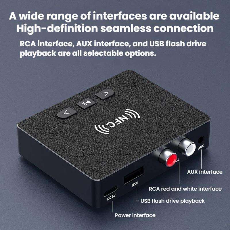 D11 Car Bluetooth 6.0 Audio Adapter NFC Bluetooth Receiver
