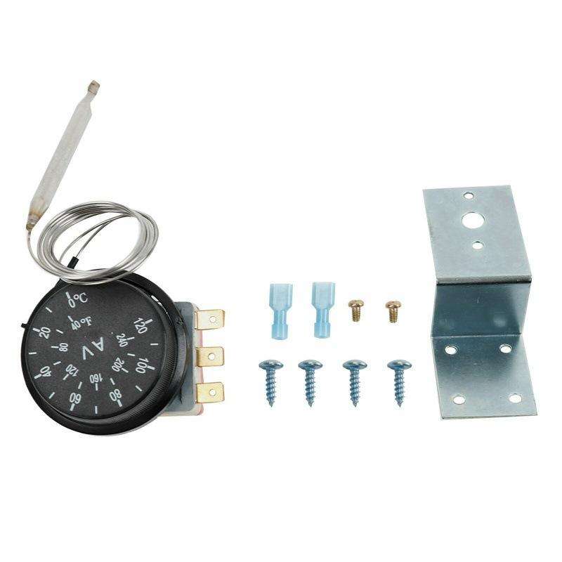 Adjustable Electric Fan Thermostat Switch Radiator Temperature Control Probe Kit(0-120 Celsius)