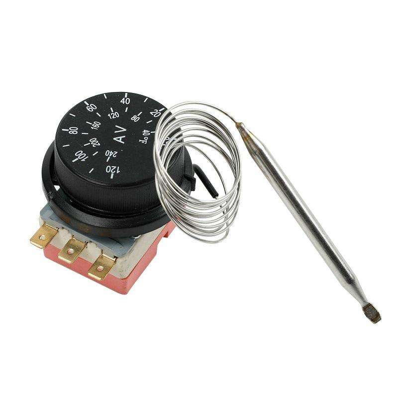 Adjustable Electric Fan Thermostat Switch Radiator Temperature Control Probe Kit(0-120 Celsius)