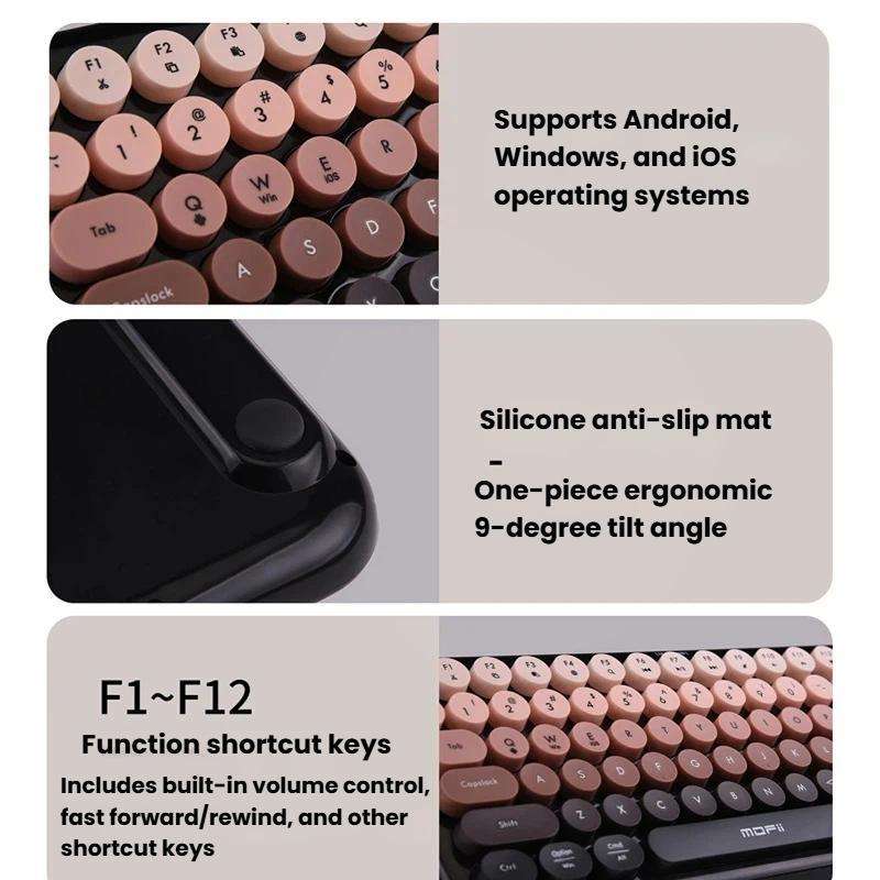 MOFii ANNI Dual-Mode Wireless Bluetooth Mechanical Keyboard(Green)