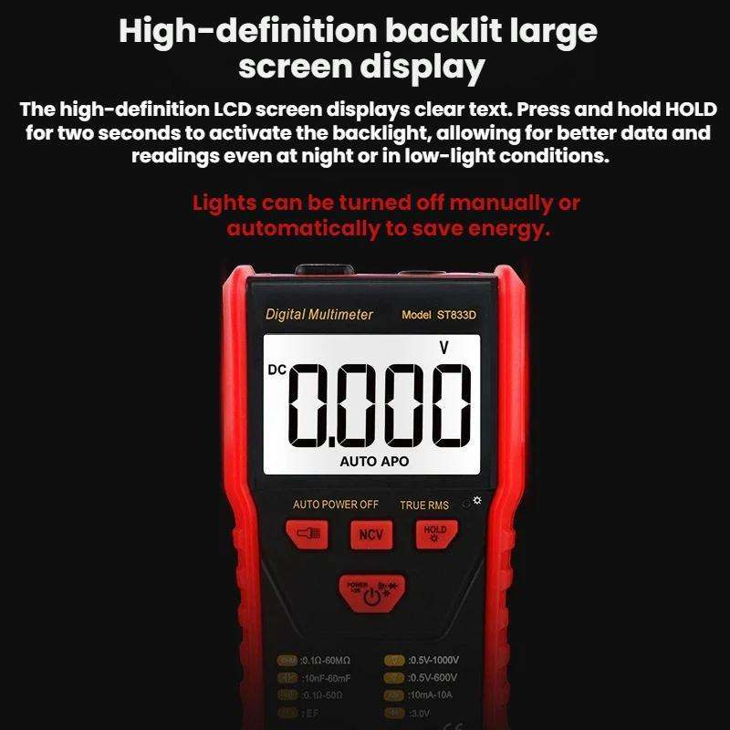 SMART SENSOR High-Precision Multifunctional Portable Automatic Digital Multimeter