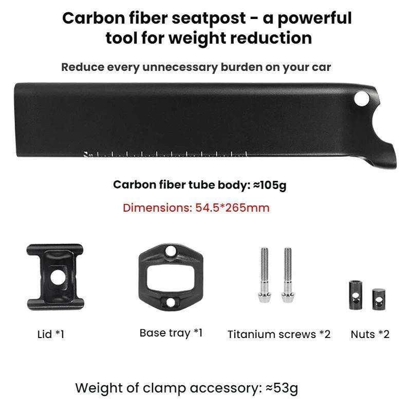 TOSEEK Carbon Fiber Road Bike Seatpost For JAVA Siluro 6top(54.5x265mm)