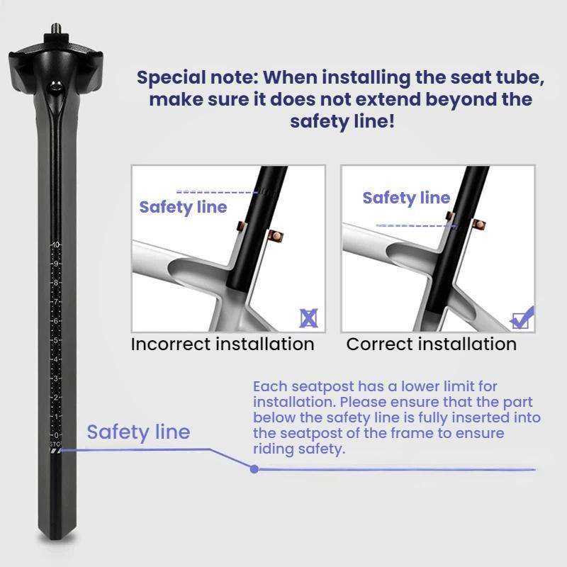TOSEEK Carbon Fiber Road Bike Seatpost For JAVA Siluro 6top(54.5x265mm)