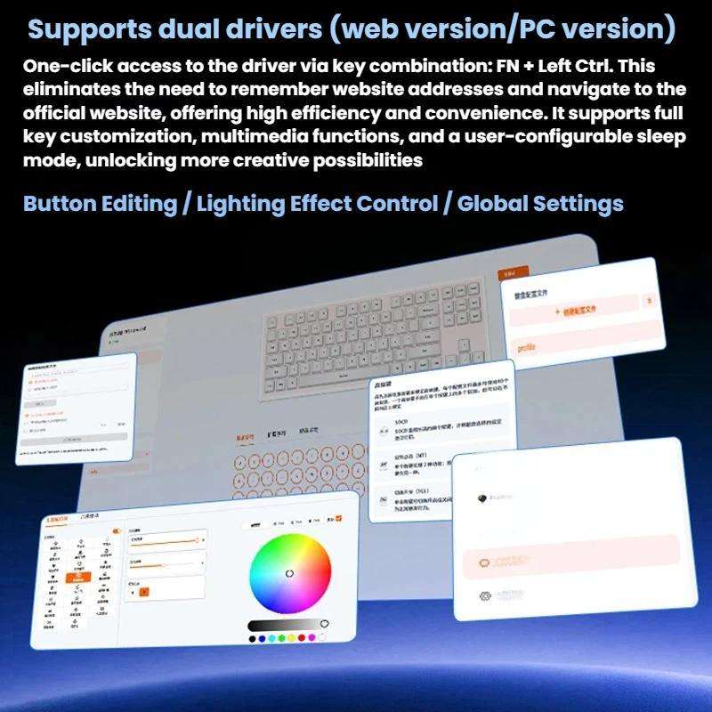 LANGTU T87 Hot-Pluggable Wireless Bluetooth Triple-Mode Mechanical Keyboard Office & Gaming Keyboard