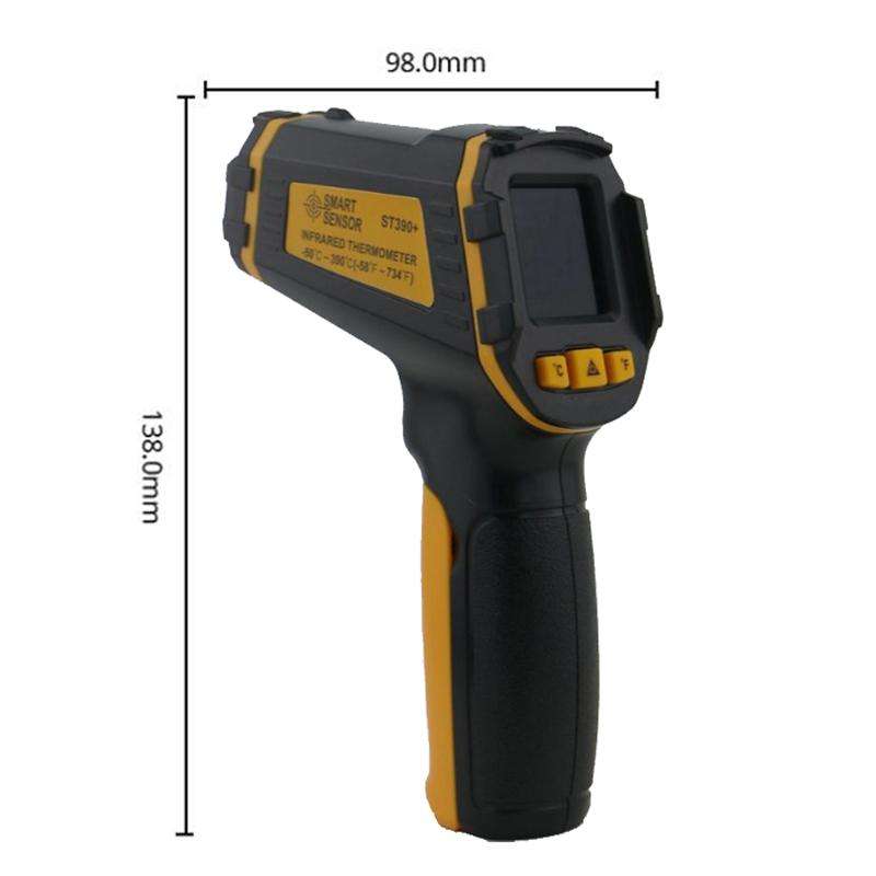 SMART SENSOR ST390+ Industrial High-Precision Infrared Thermometer For Baking & Kitchen