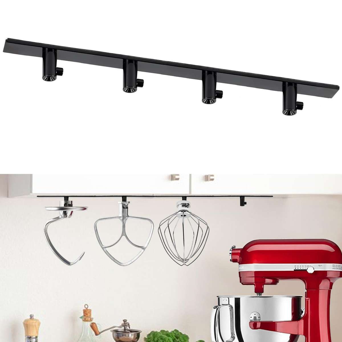 4pcs /Pack Hooks For KitchenAid Attachment to Neatly Store Mixer Accessories(Transparent)
