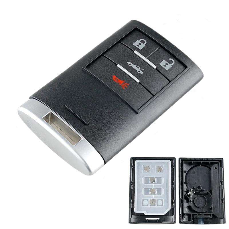For Cadillac Car Remote Key Fob Case With Sedan Key Blade Blank(3+1 Buttons)