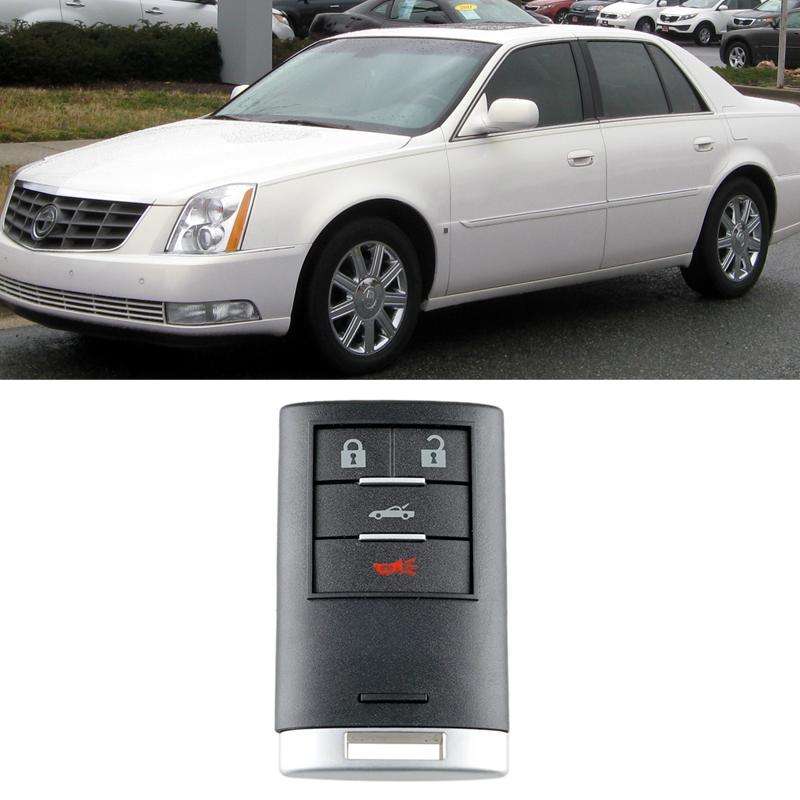 For Cadillac Car Remote Key Fob Case With Sedan Key Blade Blank(3+1 Buttons)