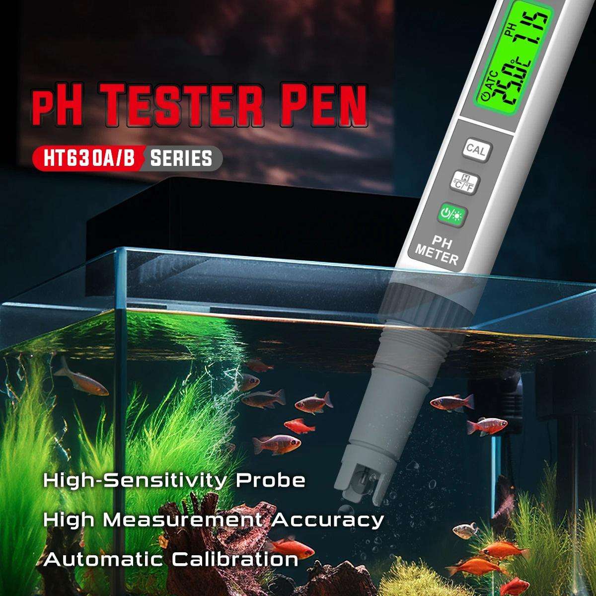 HABOTEST HT630B High-Precision PH Tester Water Quality Analyzer