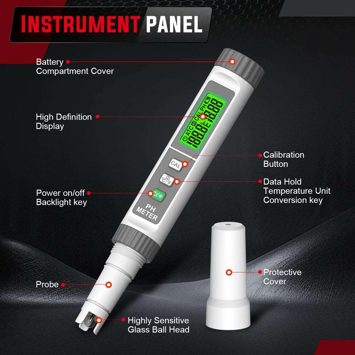 HABOTEST HT630B High-Precision PH Tester Water Quality Analyzer