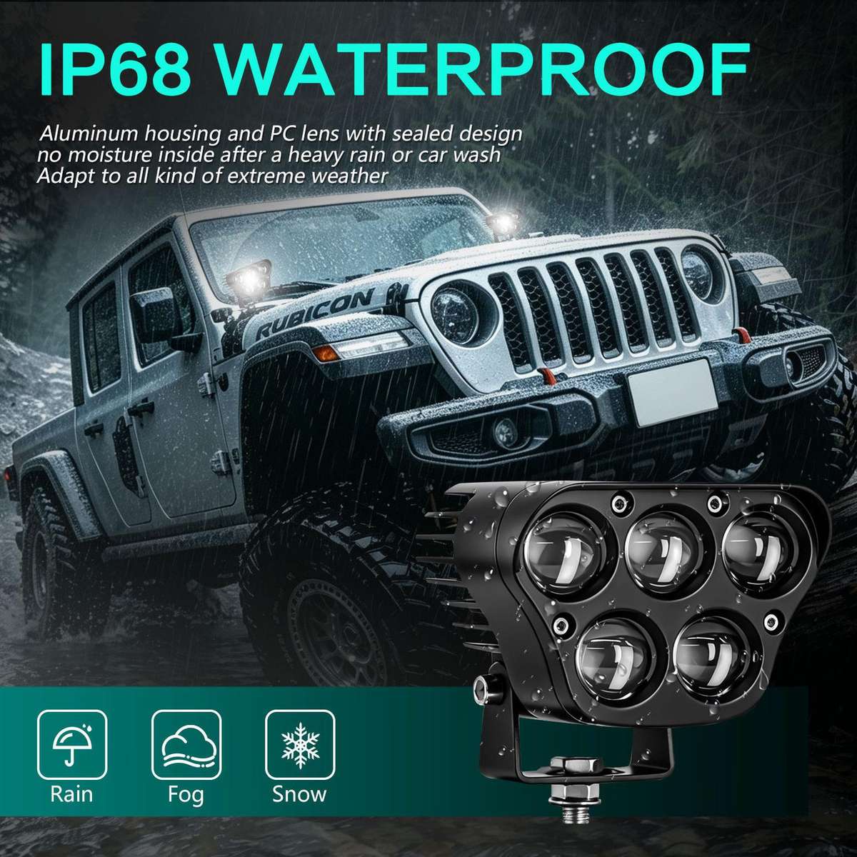 50W 5-Inch High-Power Yellow-White Spotlight For Cars And Trucks, Specification: E11