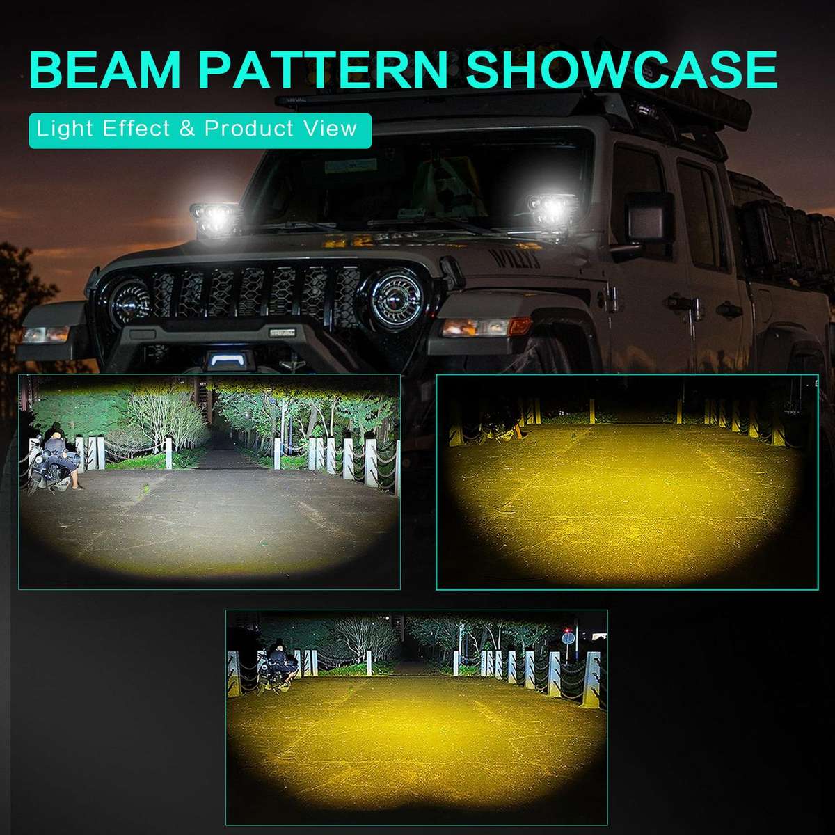 50W 5-Inch High-Power Yellow-White Spotlight For Cars And Trucks, Specification: E11