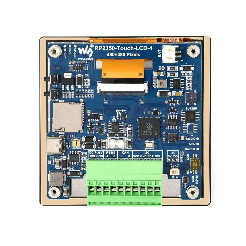 WAVESHARE RP2350 High-Performance Development Board 480 X 480 Resolution(With Touch Screen)