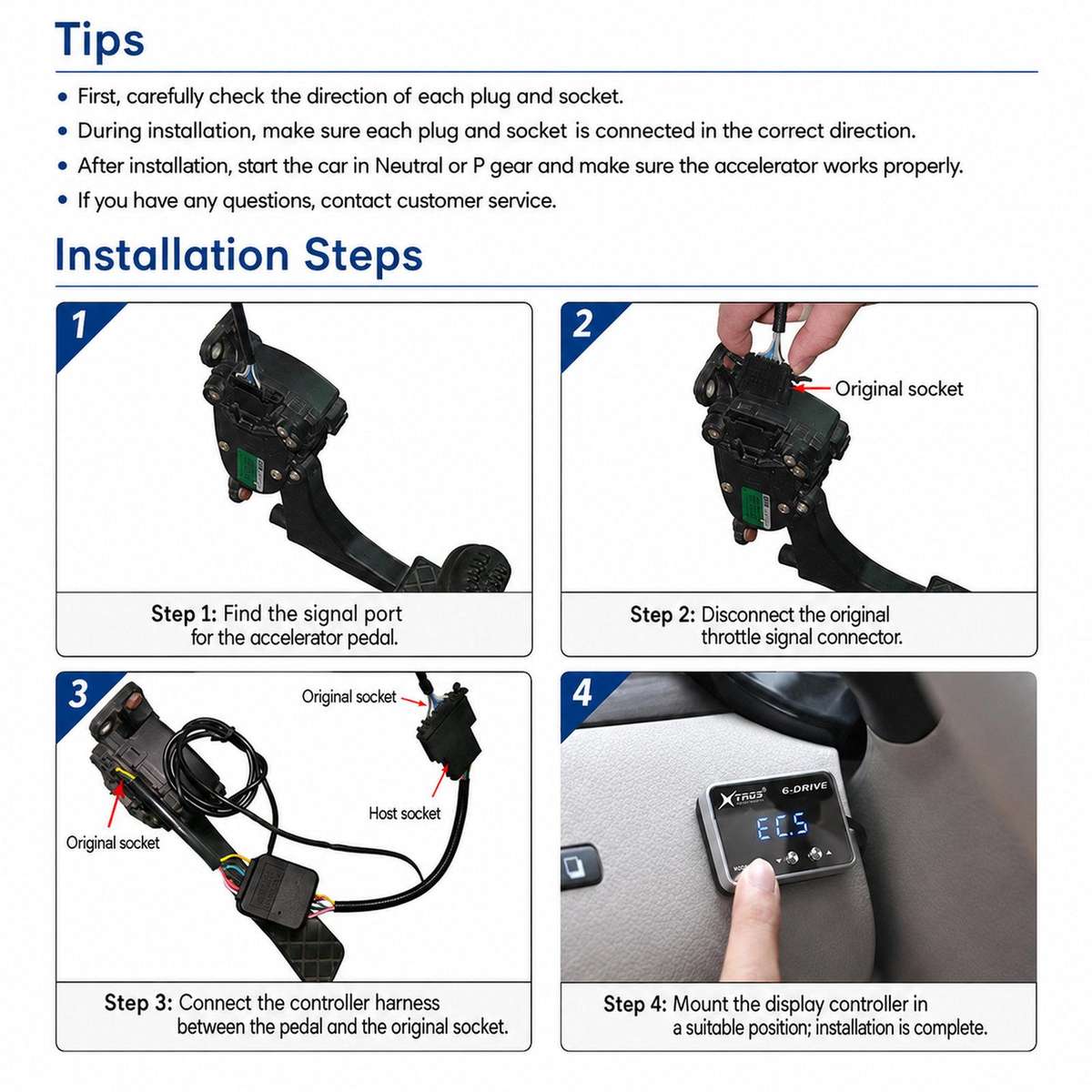 For 2024 Subaru CrossTrek TROS Potent Booster Electronic Throttle Controller(5.4x3.5cm)