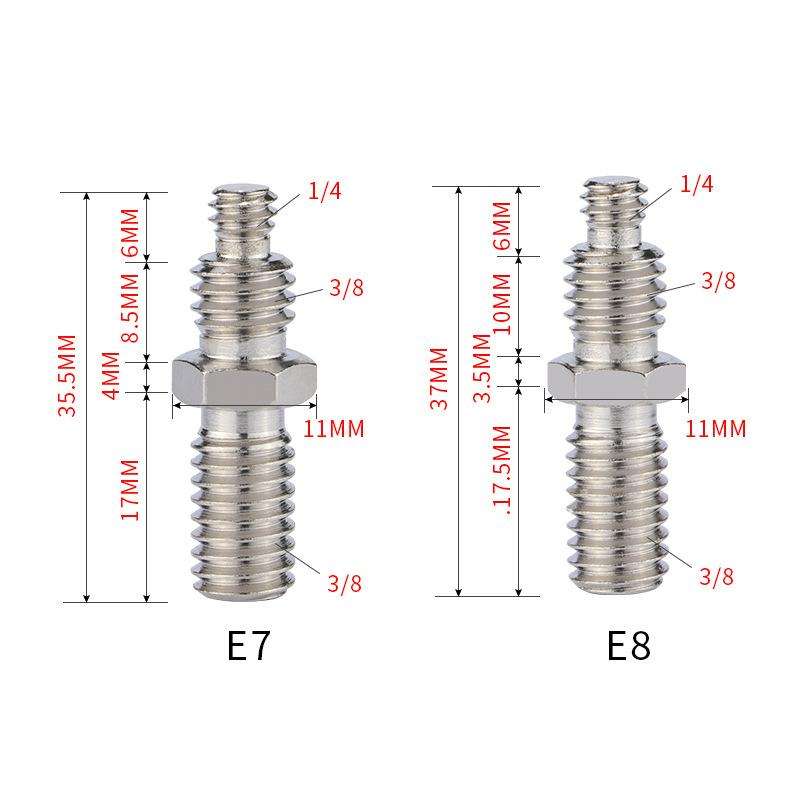 10pcs E7 Cloud Platform Central Axis 1/4 To 3/8 inch Tripod Adapter Camera Screw