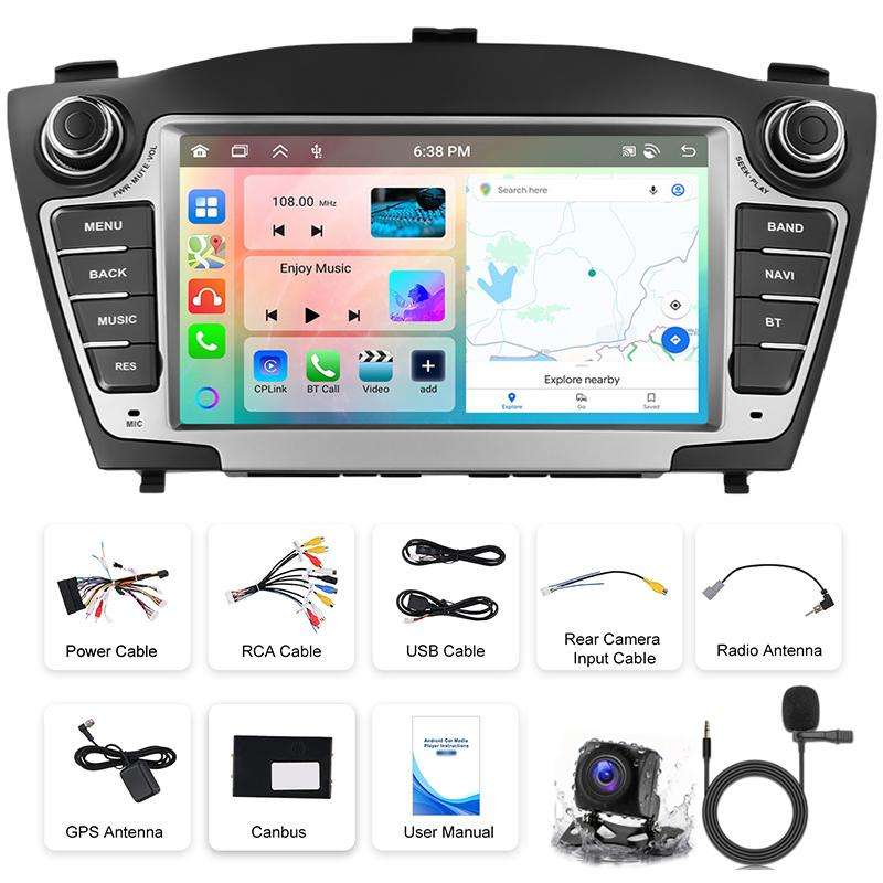 For Hyundai IX35 Car Central Control Screen Navigation Bluetooth Player, Memory: 4G+64G(Standard)