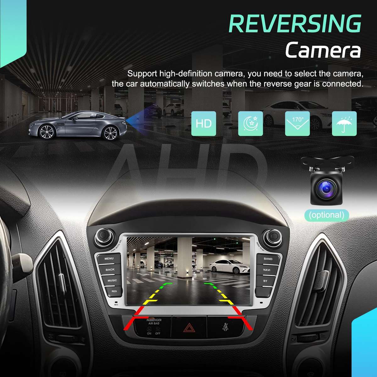 For Hyundai IX35 Car Central Control Screen Navigation Bluetooth Player, Memory: 4G+64G(Standard)