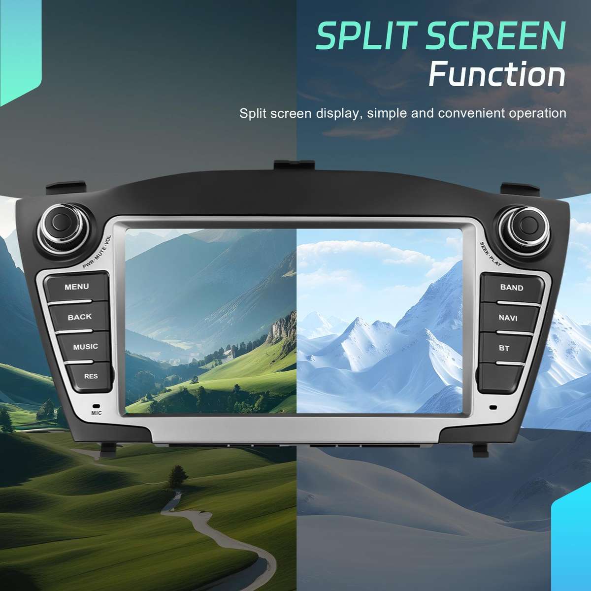 For Hyundai IX35 Car Central Control Screen Navigation Bluetooth Player, Memory: 4G+64G(Standard)