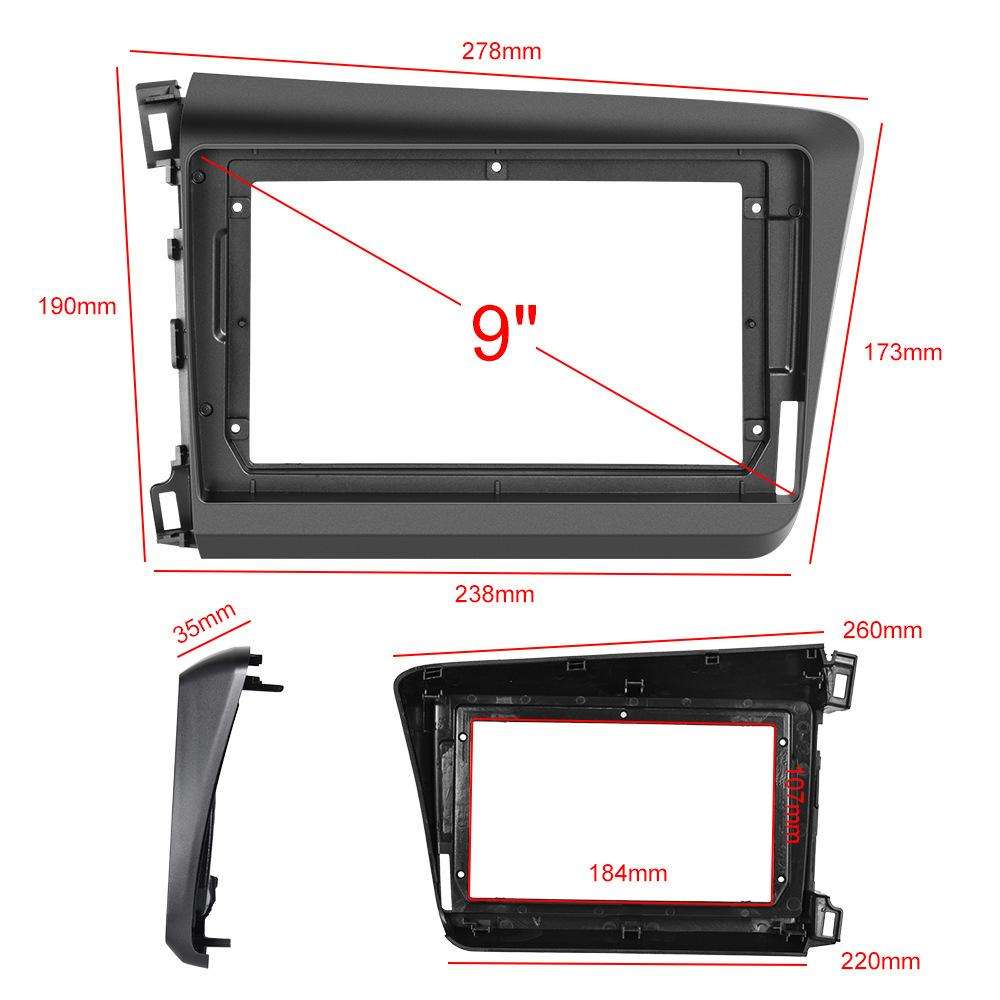 For Honda Civic Android 15 Car Navigation Bluetooth Player, Memory: 4-Core 2GB + 64GB(Standard)