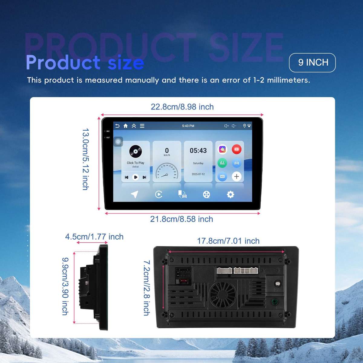 For Honda Civic Android 15 Car Navigation Bluetooth Player, Memory: 4-Core 2GB + 64GB(Standard)