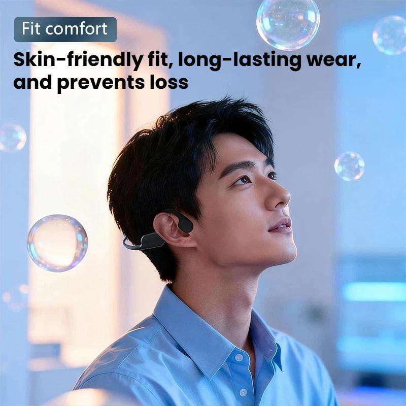Bone Conduction Hearing Aid Bluetooth Integrated Unit Built-in Microphone(Dark Gray)