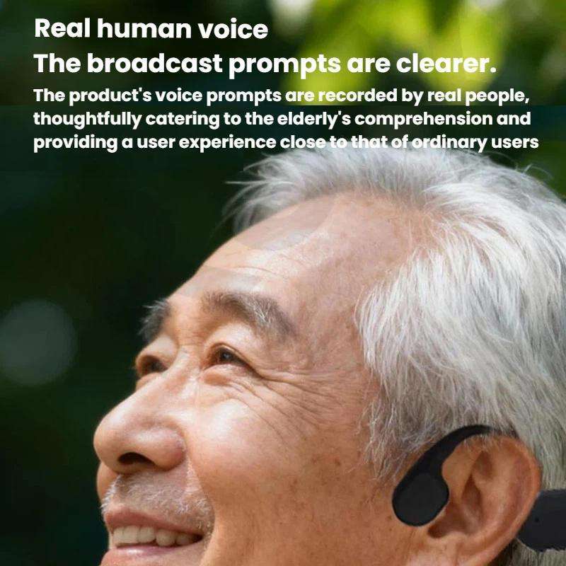 Bone Conduction Hearing Aid Bluetooth Integrated Unit Built-in Microphone(Dark Gray)