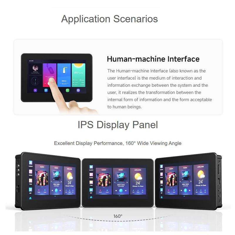 WAVESHARE RP2350 4.3inch Capacitive Touch Display Development Board, Spec: Without Case
