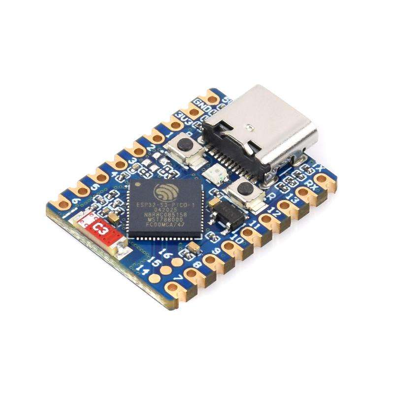 WAVESHARE 2.4GHz Wi-Fi Mini Development Board Based ESP32-S3 Dual-Core Processor, Specification: No