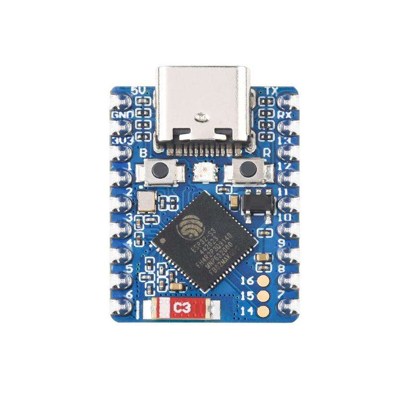 WAVESHARE 2.4GHz Wi-Fi Mini Development Board Based ESP32-S3 Dual-Core Processor, Specification: Sol