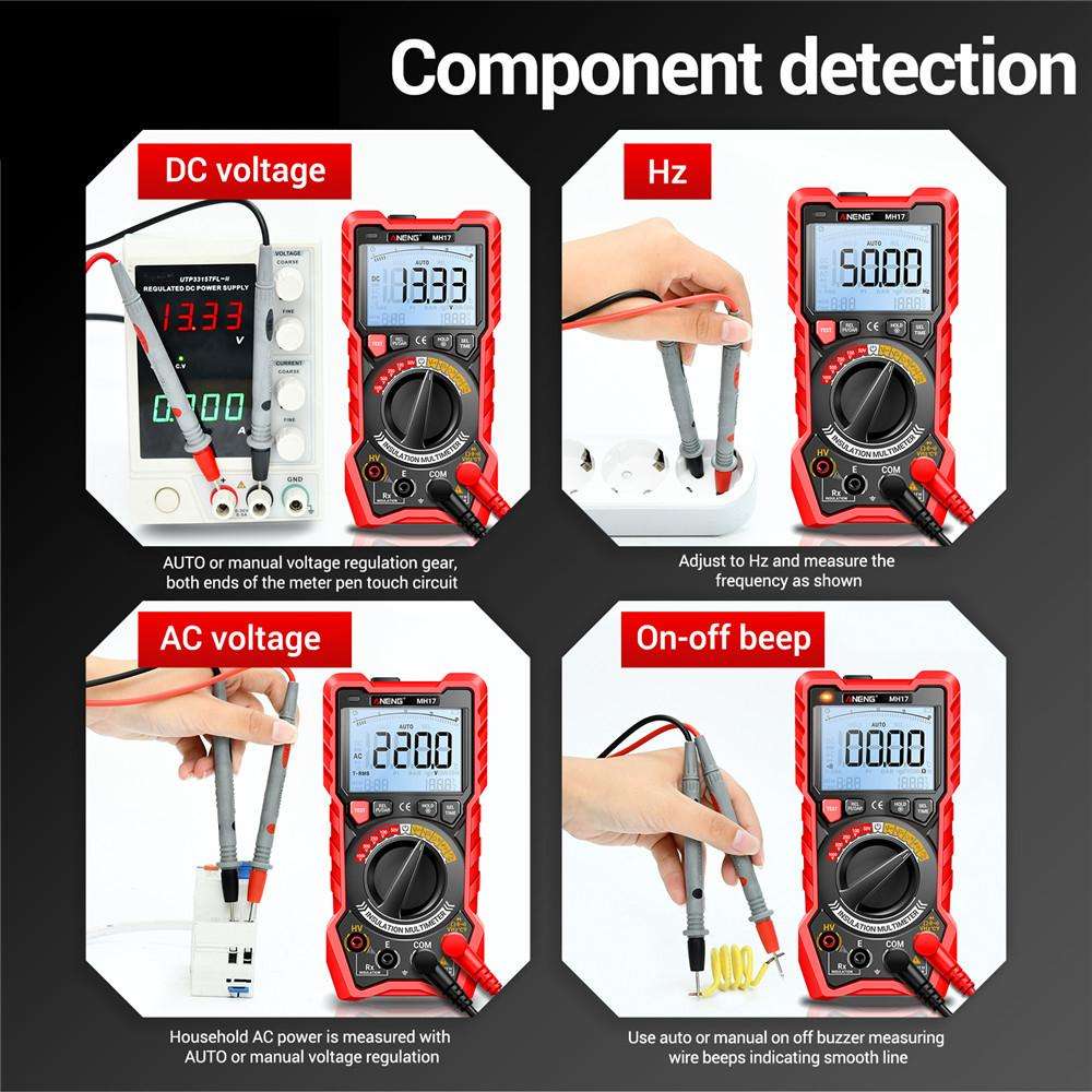 ANENG 1000V Insulation Resistance Tester Digital Megohmmeter(MH17)