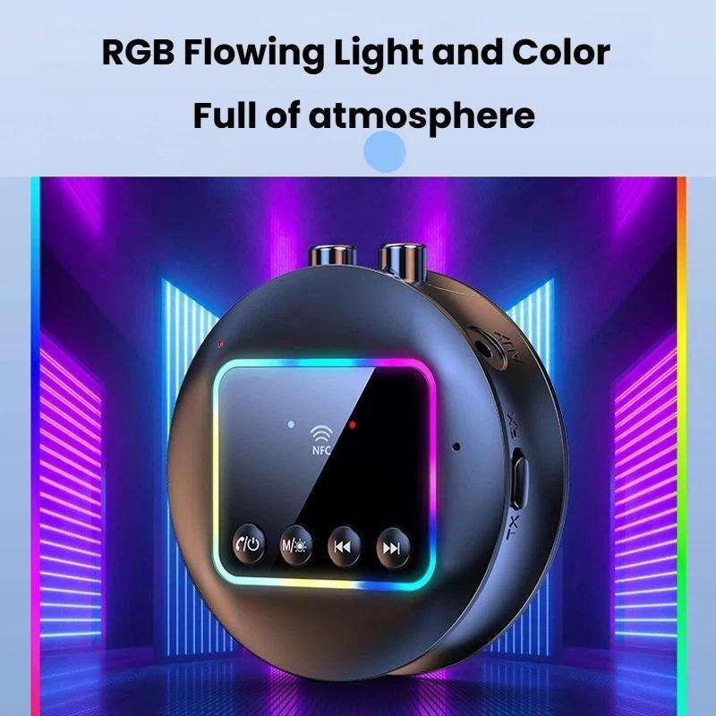 GT77 NFC Bluetooth Receiver & Transmitter With Ambient Light Car Audio Amplifier & Audio Converter