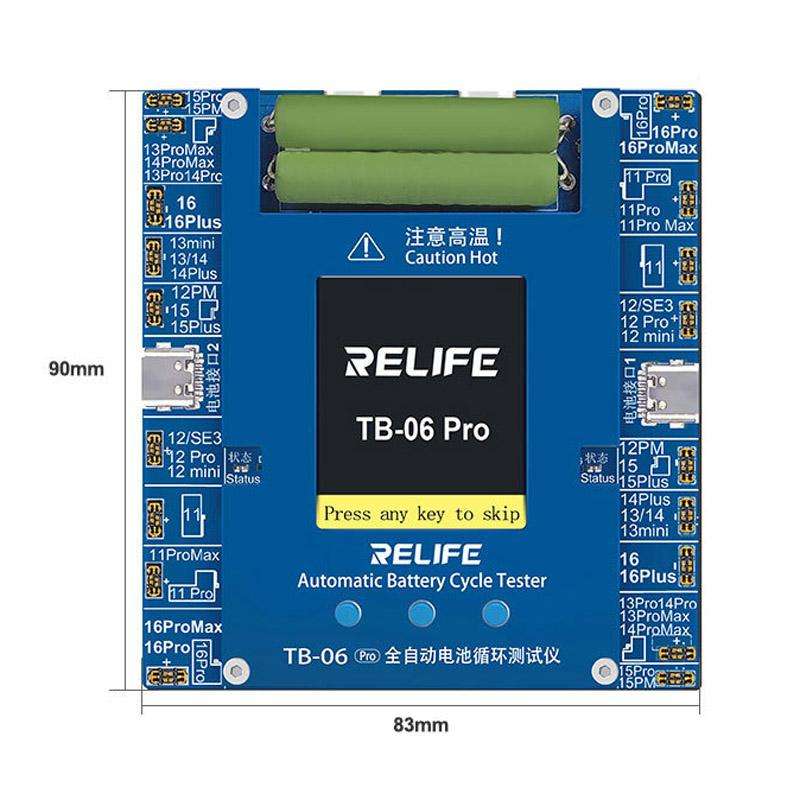 RELIFE TB-06 Pro For IPhone 11-16 Series Fully Automatic Battery Cycle Tester With Dual-Channel Ind