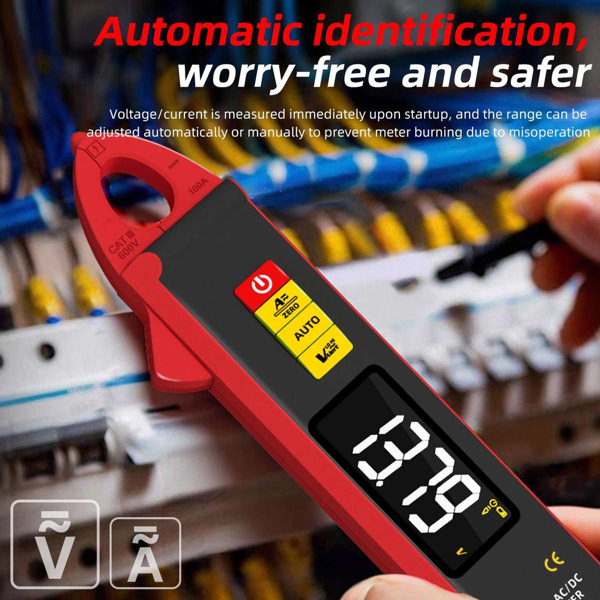 BSIDE UX1 High Precision Smart Clamp Meter AC/DC 100A 6000-Count Multimeter