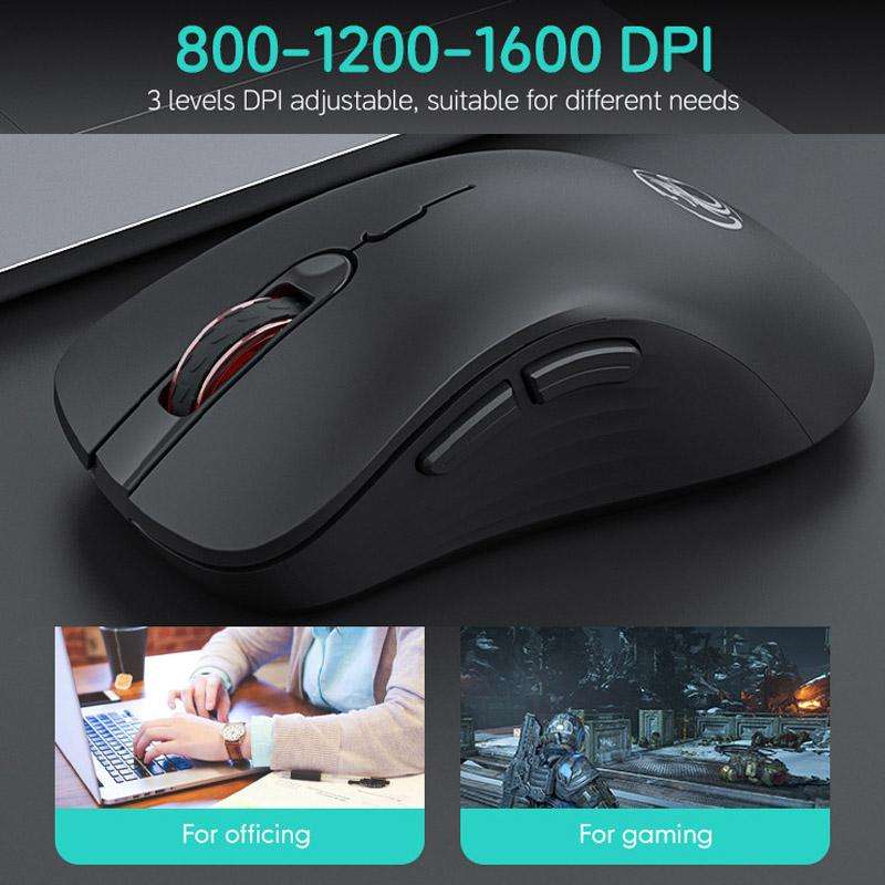 iMICE E-2310 Office Home Use 6-Button 2.4 GHz Wireless Gaming Mouse(Black)