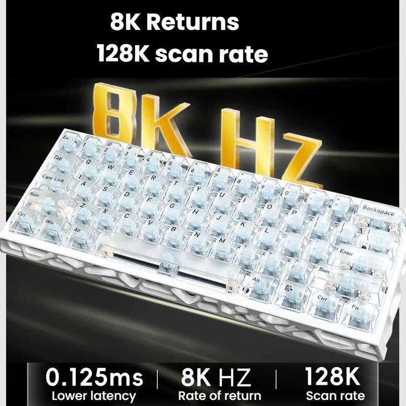 H60 Pro Bluetooth Wireless Triple-Mode Gaming Keycap Cutout Magnetic Axis Keyboard(Black)
