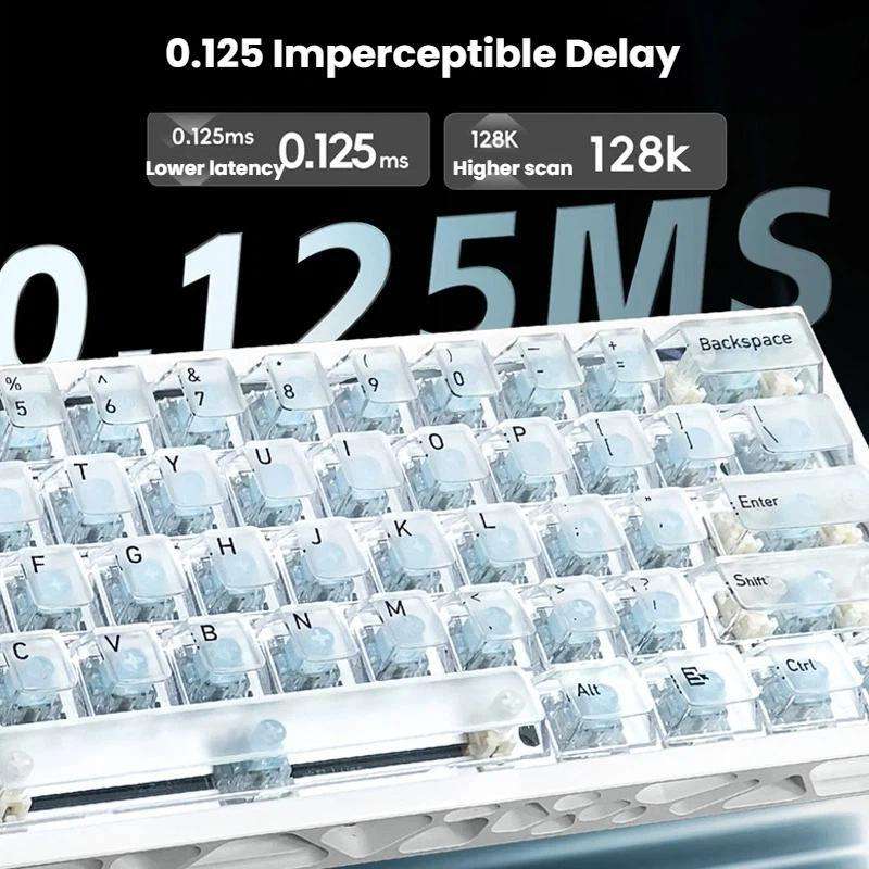 H60 Pro Bluetooth Wireless Triple-Mode Gaming Keycap Cutout Magnetic Axis Keyboard(Black)