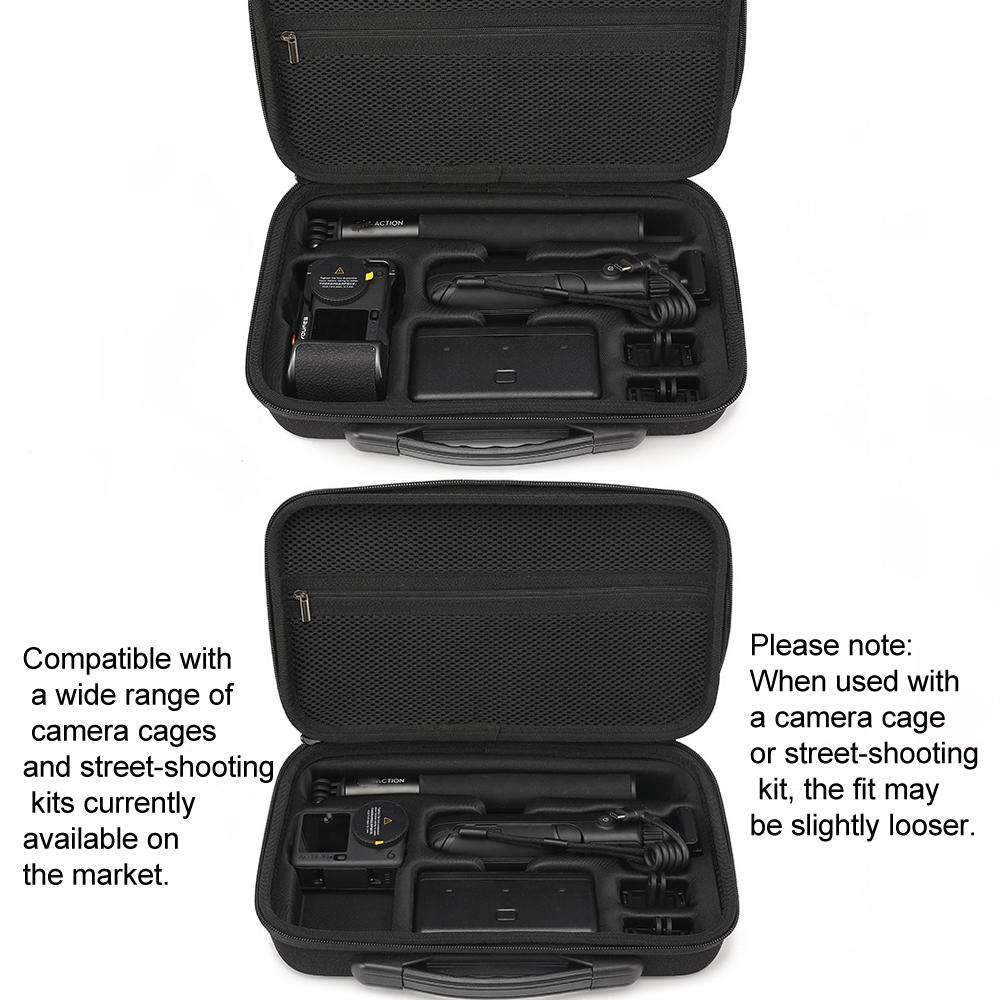 For DJI Osmo Action 6 Adventure Combo Carrying Case Portable Shoulder Bag Battery Handl ... (Gray)