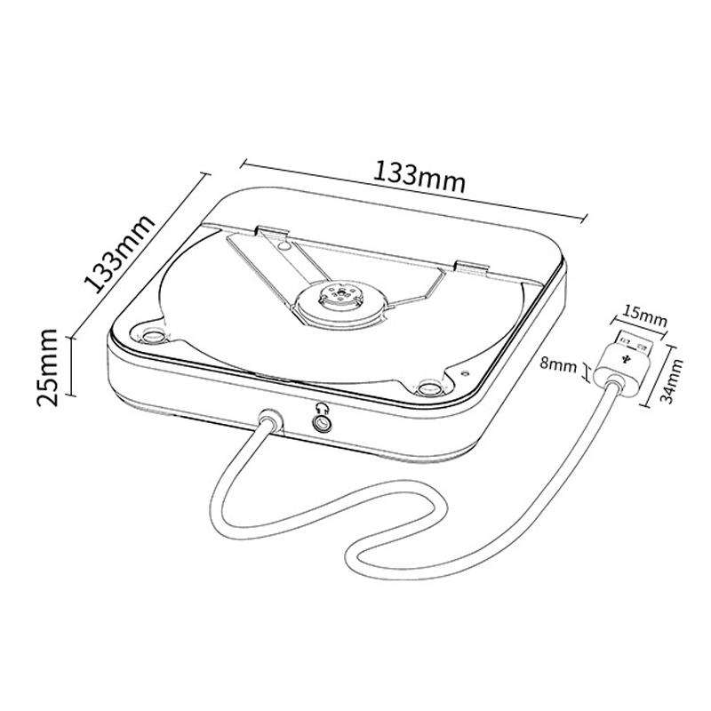 Multi-Functional Car External CD Player With USB Lossless Connection To HiFi Player(White)