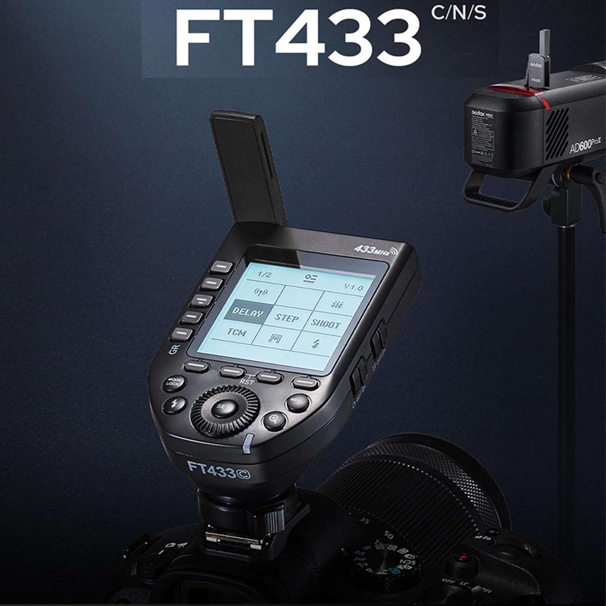 Godox FT433 S Sony Version 2-Piece Set High-Speed Trigger System DSLR Hot Shoe Flash Transmitter+Rec